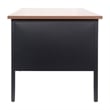 Commercial Double Pedestal Desk with 5 Locking Drawers in Walnut-50x60