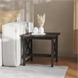 Flash Furniture Solid Wood Traditional Farmhouse End Table in Dark Gray