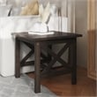 Flash Furniture Solid Wood Traditional Farmhouse End Table in Dark Gray