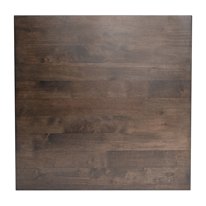 Flash Furniture Solid Wood Traditional Farmhouse End Table in Dark Gray