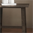 Flash Furniture Solid Wood Farmhouse Trestle Style End Table in Dark Gray