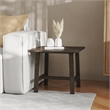 Flash Furniture Solid Wood Farmhouse Trestle Style End Table in Dark Gray