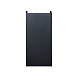 Wood Tray Top Receptacle in Black - Commercial Grade Push Door Trash Can