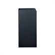 Wood Tray Top Receptacle in Black - Commercial Grade Push Door Trash Can