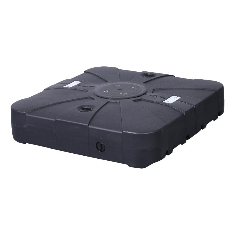 Universal Cantilever Umbrella Base with Grooved Handles and Wheels in Black