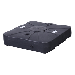 Universal Cantilever Umbrella Base with Grooved Handles and Wheels in Black