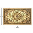 Multipurpose Ivory Style Olefin Medallion Motif Area Rug - 2x3