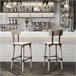 2 Pack Commercial Rustic Antique White Industrial Style Wood Dining Barstool