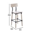 2 Pack Commercial Rustic Antique White Industrial Style Wood Dining Barstool