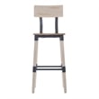 2 Pack Commercial Rustic Antique White Industrial Style Wood Dining Barstool