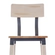 2 Pack Commercial Rustic Antique White Industrial Style Wood Dining Barstool