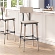 2 Pack Commercial Rustic Antique White Industrial Style Wood Dining Barstool
