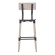 2 Pack Commercial Rustic Antique White Industrial Style Wood Dining Barstool