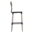 2 Pack Commercial Rustic Antique White Industrial Style Wood Dining Barstool