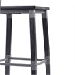 2 Pack Commercial Rustic Black Industrial Style Wood Dining Barstool