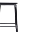 2 Pack Commercial Rustic Black Industrial Style Wood Dining Barstool
