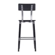 2 Pack Commercial Rustic Black Industrial Style Wood Dining Barstool