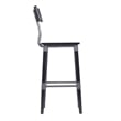 2 Pack Commercial Rustic Black Industrial Style Wood Dining Barstool