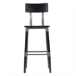 2 Pack Commercial Rustic Black Industrial Style Wood Dining Barstool