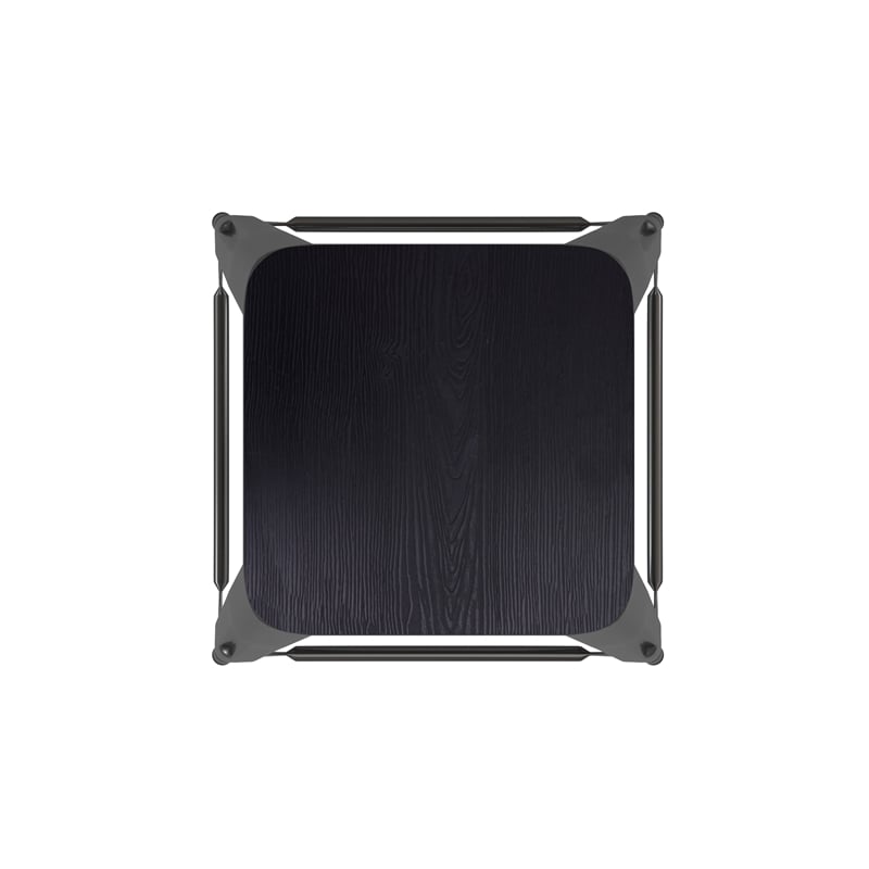 All-Weather Black Commercial Backless Counter Stools-Black Poly Seat-4 PK