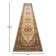 Multipurpose Style Olefin Medallion Motif Area Rug in Ivory - 3' x 15'