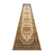 Multipurpose Style Olefin Medallion Motif Area Rug in Ivory - 3' x 15'