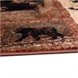 Nature Inspired Mother Bear with 2 Cubs Brown Indoor Olefin Area Rug - 6' x 9'