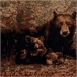 Nature Inspired Mother Bear with 2 Cubs Brown Indoor Olefin Area Rug - 6' x 9'
