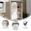Farmhouse Storage Cabinet with Adjustable Shelves and Sliding Barn Door - White