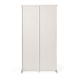 Farmhouse Storage Cabinet with Adjustable Shelves and Sliding Barn Door - White