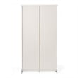 Farmhouse Storage Cabinet with Adjustable Shelves and Sliding Barn Door - White