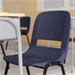 661 lb. Capacity Navy Ergonomic Stack Chair w/ Black Frame-16