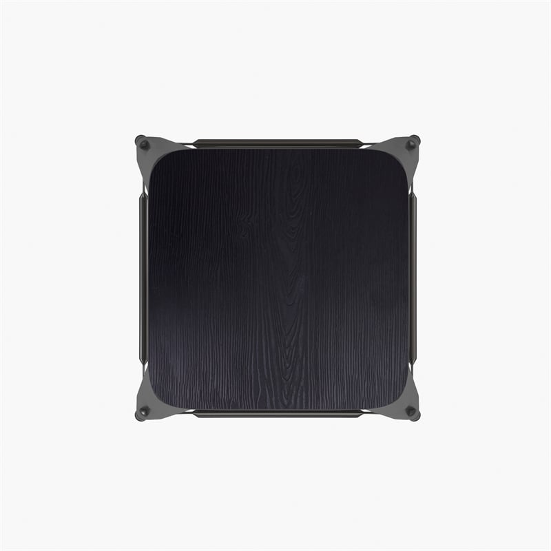 All-Weather Black Commercial Backless Bar Stools-Black Poly Seat-4 PK