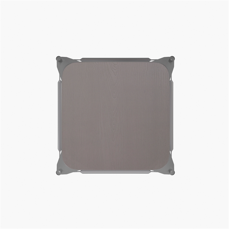 All-Weather Silver Commercial Backless Bar Stools-Gray Poly Seat-4 PK