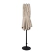 Tan Commercial 15' Triple Head Patio Umbrella with Crank and Easy Lift Function