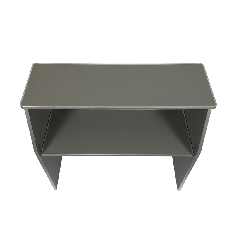4' Slate Gray Laminate Foldable Portable Event Bar - Catering/Bartender Bar