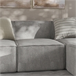 Contemporary Modular Sectional Sofa Armless Middle Chair in Gray Fabric