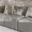 Contemporary Modular Sectional Sofa Armless Middle Chair in Gray Fabric