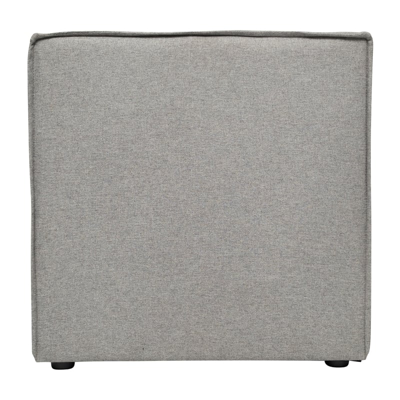 Contemporary Modular Sectional Sofa Armless Middle Chair in Gray Fabric