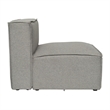 Contemporary Modular Sectional Sofa Armless Middle Chair in Gray Fabric