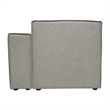 Contemporary Modular Sectional Sofa Right Side Chair with Armrest - Gray Fabric