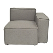 Contemporary Modular Sectional Sofa Right Side Chair with Armrest - Gray Fabric