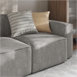 Contemporary Modular Sectional Sofa Right Side Chair with Armrest - Gray Fabric