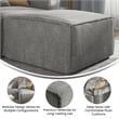 Flash Furniture Contemporary Modular Sectional Sofa Ottoman in Gray Fabric