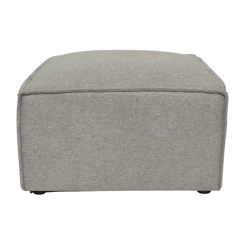Flash Furniture Contemporary Modular Sectional Sofa Ottoman in Gray Fabric