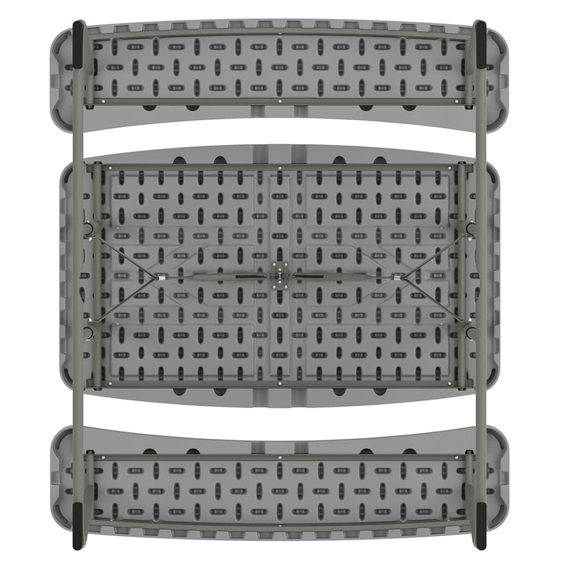 Indoor/Outdoor Commercial Grade Kids Gray Folding Picnic Table with Benches