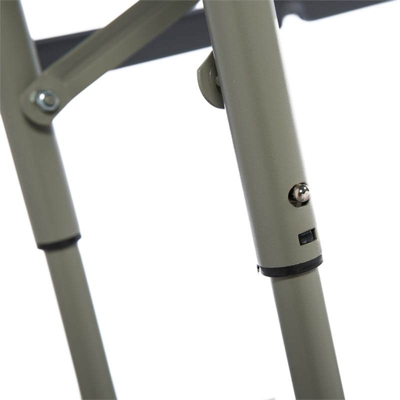 Indoor/Outdoor Commercial Grade Kids Gray Folding Picnic Table with Benches