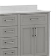 60 Inch Bathroom Vanity with 2 Sinks 2 Storage Cabinets and 6 Drawers in Gray