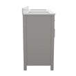 60 Inch Bathroom Vanity with 2 Sinks 2 Storage Cabinets and 6 Drawers in Gray