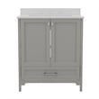 30 Inch Bathroom Vanity with Undermount Sink Cabinet and Drawer in Gray